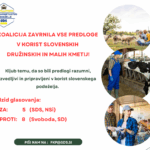 KOALICIJA ZAVRNILA VSE PREDLOGE V KORIST SLOVENSKIH DRUŽINSKIH IN MALIH KMETIJ