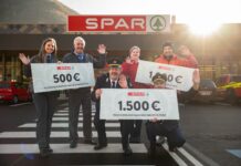 Donacija lokalnim društvom ob otvoritvi prenovljene trgovine SPAR Tržič