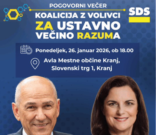 V Kranju pogovorni večer z Janezom Janšo: “Za ustavno večino razuma”