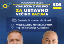 Pogovorni večer na Jesenicah: Gost bosta Janez Janša in Zdravko Počivalšek